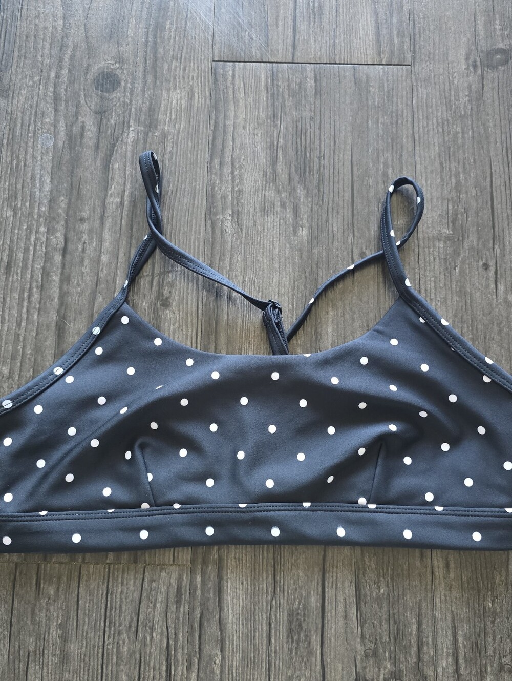 Alo Yoga Polka Dot Sports Bra Black/White Women's M Wireless